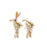 Vintage Jose Hess Diamond 14k Yellow Gold Golfers Pendant Set