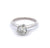 Mid Century GIA 1.06 Carats Old European Cut Diamond 18k White Gold Solitaire Ring
