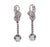 Mid Century Diamond 14k White Gold Drop Earrings