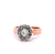 Late Victorian Diamond Silver 14 Karat Rose Gold Flower Cluster Ring