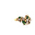 Vintage Diamond Tsavorite Garnet 14 Karat Yellow Gold Cluster Ring