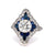 Art Deco Inspired 1.53 Carats Transitional Cut Diamond Sapphire Platinum Ring