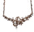 Antique French Rose Cut Diamond 18 Karat Rose Gold Silver Necklace