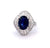 3.60 Carats Sapphire Diamond Platinum Ballerina Ring