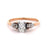 Edwardian GIA 0.62 Carats Cushion Cut Diamond 14 Karat Rose Gold Platinum Ring