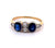 Edwardian Sapphire Diamond 14k Yellow Gold Platinum Ring