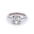 GIA 1.55 Carats Cushion Cut Diamond Platinum Ring