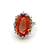 Mid Century H. Stern Imperial Topaz Diamond 18 Karat White Gold Cocktail Ring