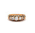 Late Victorian Diamond 14 Karat Yellow Gold Five Stone Band Ring