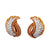 Mid Century Diamond Platinum 18k Yellow Gold Ear Clip Earrings