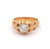 Art Nouveau Old Mine Cut Diamond 18 Karat Yellow Gold Solitaire Ring