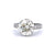 Art Deco GIA 6.48 Carats Old European Cut Diamond Platinum Ring