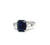 Mid Century GIA 2.56 Carats Sri Lanka Sapphire Diamond Platinum Ring