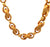 Vintage Italian 18k Yellow Brushed Gold Link Necklace