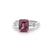 Mid Century 2.51 Carats Spinel Diamond Platinum Ring