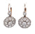 Art Deco Inspired Diamond Platinum Cluster Drop Earrings