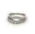 Vintage Diamond 14 Karat White Gold Chevron Band Set