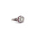 Art Deco Inspired 0.52 Carat Brilliant Cut Diamond Ruby Platinum Flower Filigree Ring