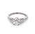 Mid Century GIA 1.18 Carats Old European Cut Diamond 18k White Gold Ring