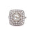 Art Deco Inspired 0.90 Carats Old European Cut Diamond Platinum Cocktail Ring