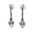 Art Deco Inspired Diamond Sapphire Platinum Earrings