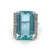 Mid Century 18.82 Carats Aquamarine Diamond Platinum Cocktail Ring