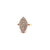 Mid Century French 0.60 Carat Diamond 18 Karat Gold Navette Ring