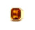 Vintage Austrian Palmeira Citrine 18 Karat Yellow Gold Bezel Set Ring