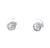 One Carat Old European Cut Diamonds 18 Karat White Gold Stud Earrings