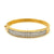 Vintage Princess Cut Diamond 18 Karat Yellow Gold Hinged Bracelet