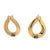 Vintage Italian Gemstone Diamond 18 Karat Yellow Gold Hoop Earrings
