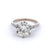 Mid Century French GIA 2.98 Carats Round Brilliant Cut Diamond Platinum Ring