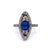 Edwardian J.E. Caldwell Sapphire Diamond Platinum Navette Dinner Ring