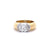Vintage GIA 1.99 Carat Oval Cut Diamond 18k Yellow Gold Platinum Solitaire Ring
