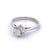 Mid Century French GIA 1.09 Carat Old European Cut Diamond 18k White Gold Solitaire Ring