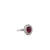 Art Deco Inspired 2.40 Carats Cabochon Ruby Diamond Platinum Ring