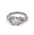 Art Deco Inspired English GIA 0.93 Carats Round Brilliant Cut Platinum Ring