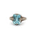 Art Deco Aquamarine 14 Karat White Gold Filigree Solitaire Ring
