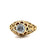 Art Nouveau Rose Cut Diamond 18 Karat Yellow Gold Foil Back Filigree Ring