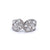 Mid Century Diamond Platinum Double Swirl Ring