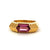 Vintage Bvlgari Pink Tourmaline 18 Karat Yellow Gold Solitaire Ring