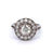 Art Deco French GIA 1.19 Carats Old European Cut Diamond Platinum Target Ring