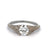 Art Deco GIA 0.80 Carats Old Mine Cut Diamond 18k White Gold Solitaire Ring