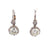 Art Deco Inspired Diamond Platinum Buttercup Drop Earrings