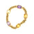 Vintage French Amethyst & Citrine 18 Karat Gold Bracelet