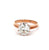 Victorian GIA 2.91 Carats Old Mine Cut Diamond 14k Rose Gold Solitaire Ring