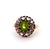 Antique Inspired 1.73 Carats Peridot Diamond 14 Karat Gold Cluster Ring
