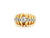 Vintage Old European Cut Diamond 14 Karat Yellow Gold Dome Ring