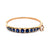 Edwardian Sapphire Diamond 14k Yellow Gold Hinged Cuff Bracelet