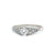 Art Deco Old Mine Cut Diamond 18 Karat White Gold Ring